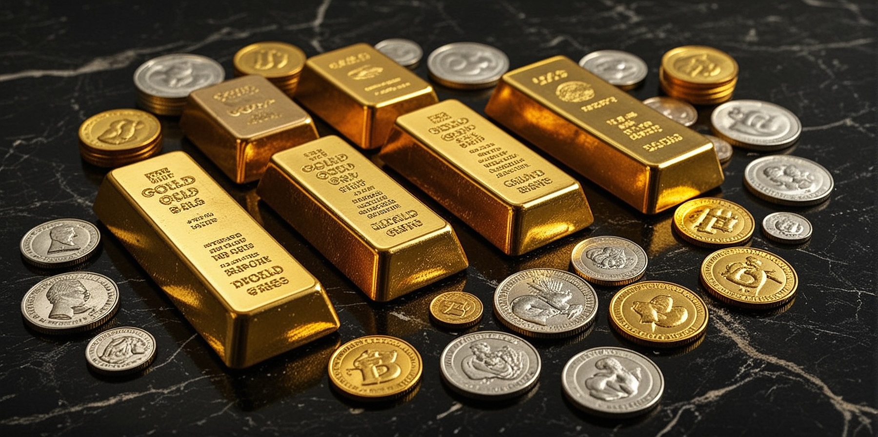 Gold Bars and Silver Coins Investment